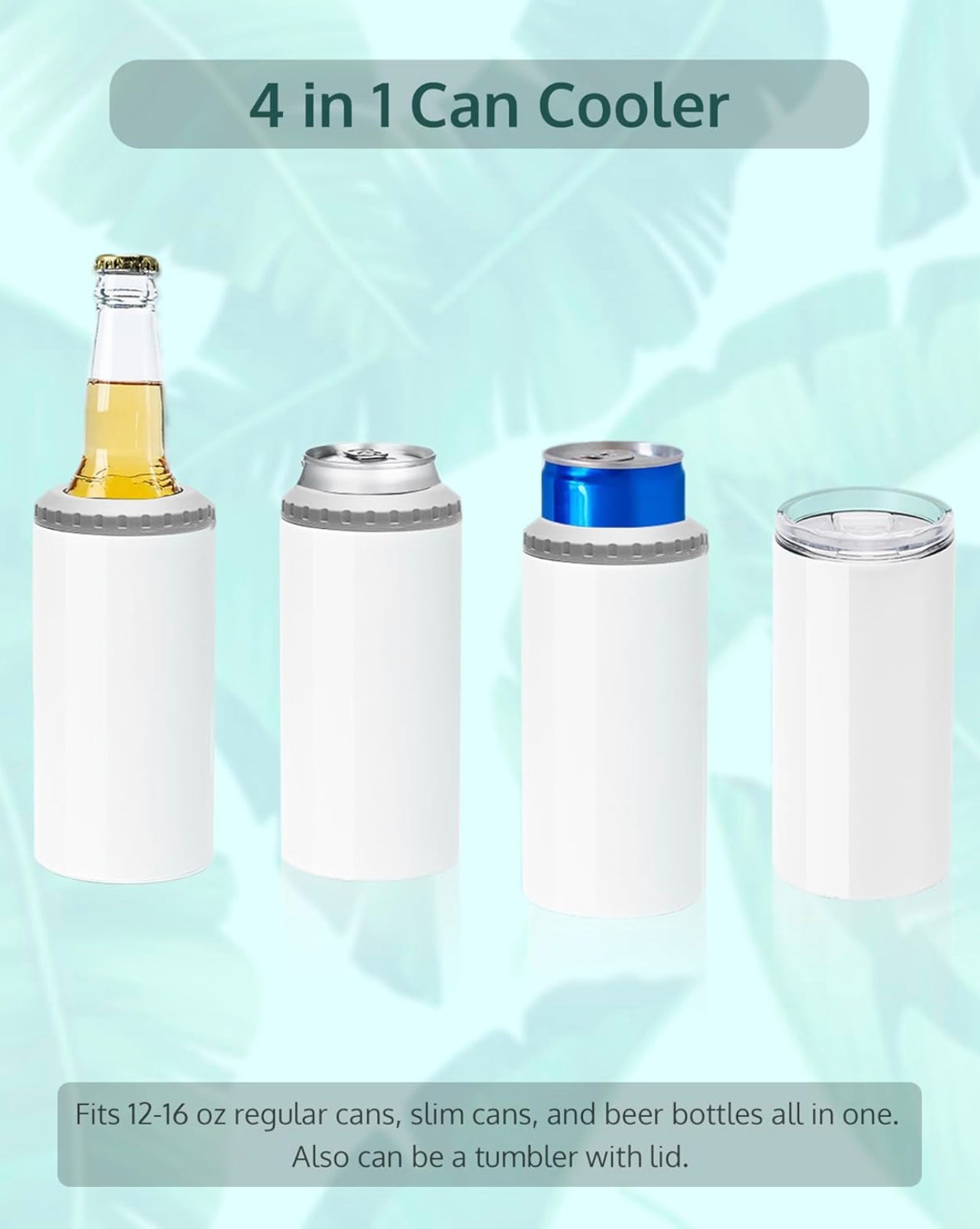 16oz Sublimation Can Cooler 4-in-1