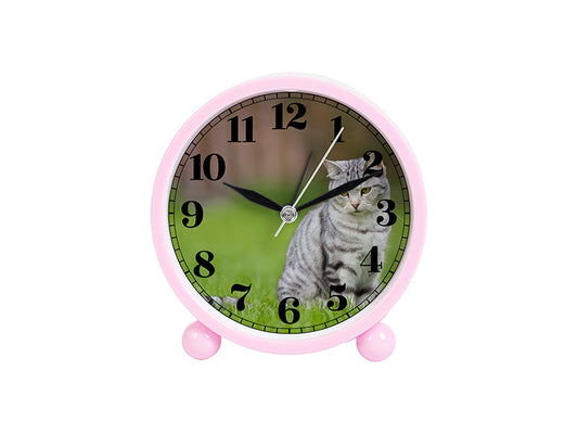 Sublimation Blank Alarm Clock w/ Sublimatable Alu Insert(10.5*10.7*4cm)