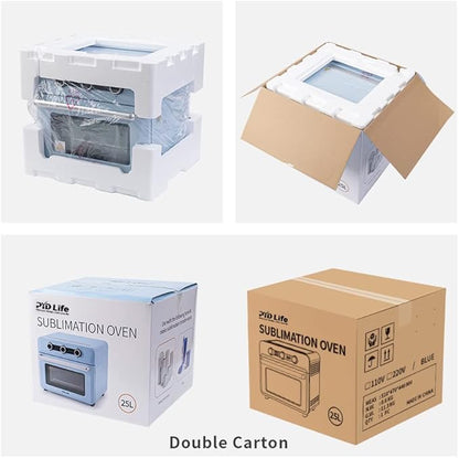 Sublimation Oven Machine 25 L 110 V 1600 W Light Blue Convection Oven for Sublimation Blanks