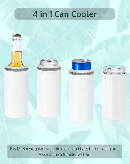 16oz Sublimation Can Cooler 4-in-1