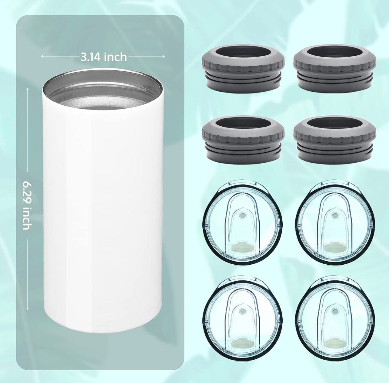 16oz Sublimation Can Cooler 4-in-1