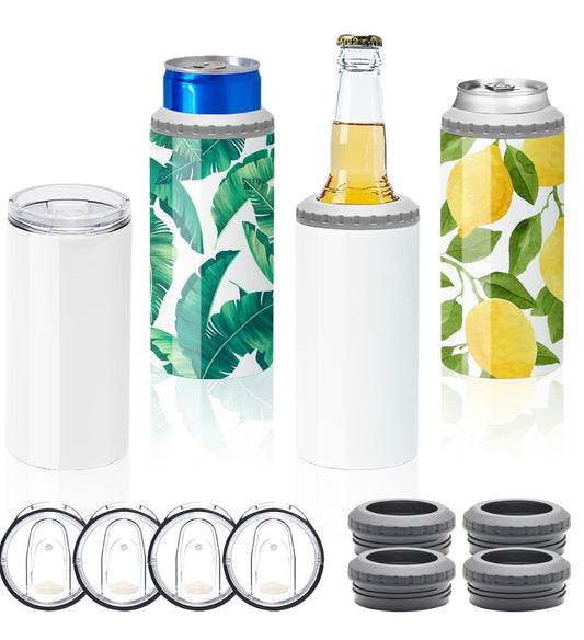 16oz Sublimation Can Cooler 4-in-1